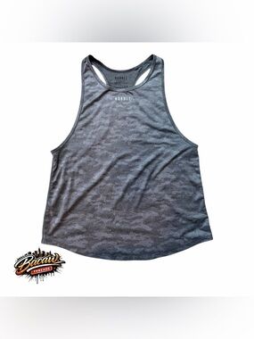 NOBULL Women’s High-Neck Charcoal Gray Camo Racerback Tank
